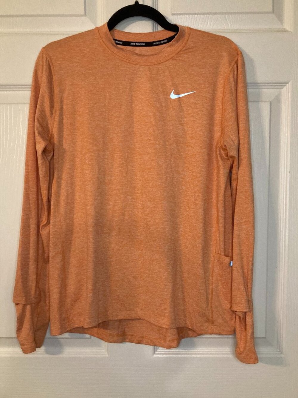 Nike Dri-FIT Women's Orange Element Running Long Sleeve Athletic Shirt - Size M